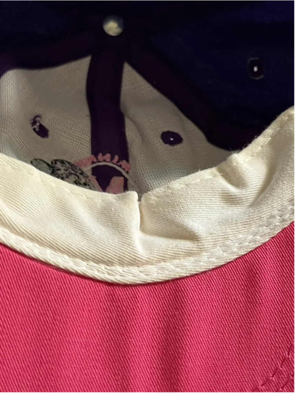 Vintage Minnie Mouse Youth Snapback Baseball Cap Goofy's Hat Co Made in USA Pink
